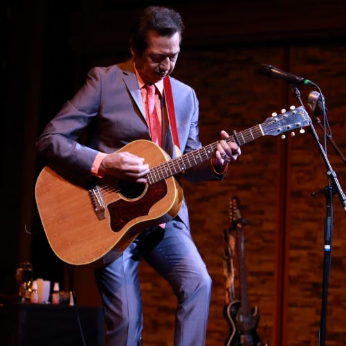 Roots rocker Alejandro Escovedo performed as part of a unique trio at the Narrows nightCenter in Fall River on Friday, July 22, 2016.
