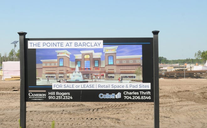 The 300-acre The Pointe at Barclay development in south Wilmington, which will include a movie theater as part of a retail complex, is currently under construction. StarNews file photo