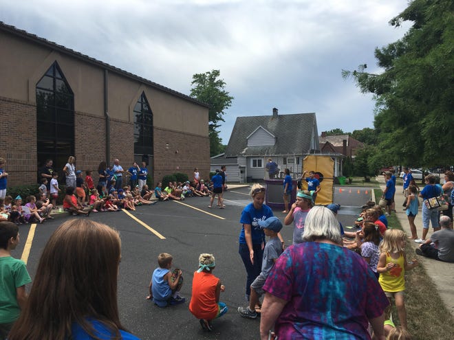 Dover Alliance Church recently concluded its weeklong vacation Bible school, with students raising over $2,000 for a church member. Pictured: A dunk tank was rented in celebration. PHOTO PROVIDED