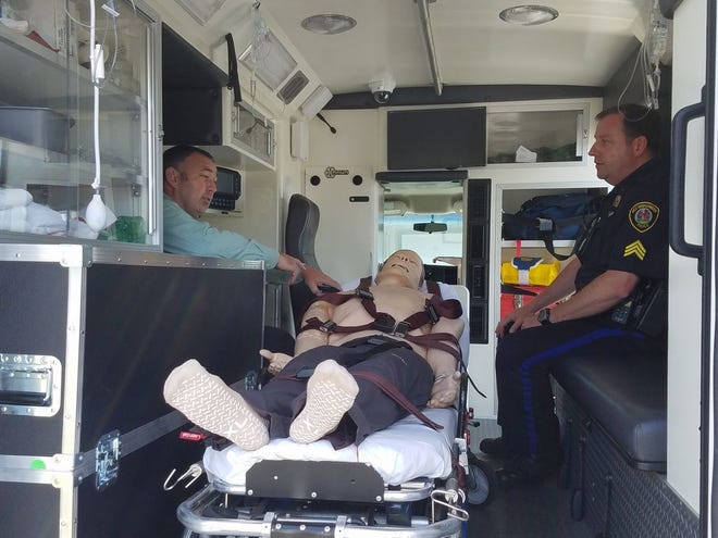 A view inside South Shore Hospital's EMS Mobile Simulation Laboratory, which will be in East Bridgewater on Aug. 4 for training opportunities. EB Hope, East Bridgewater Police and South Shore Hospital announced a partnership to offer Narcan training to the general public in the evening — as well as police and EMS personnel during the day — on Aug. 4.