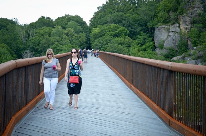 The destination that promises — and delivers — amazing views is the trestle bridge, with expansive views of the heart of Rosendale. TIMES HERALD-RECORD FILE PHOTO