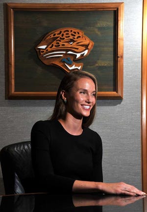 Bruce.Lipsky@jacksonville.com  Kirsten Grohs, the Jaguars' manager of football administration, has a broad range of responsibilities from player contract execution and management to assisting the football logistics team with day-to-day football operations projects.