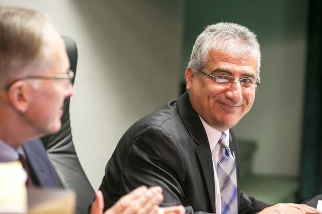 Mounir Bouyounes, shown, and Solid Waste Director Mike Sims said the original fill-up date projected for the Baseline Landfill was extended when the county re-engineered the sloping of the trash mountain to allow more waste.