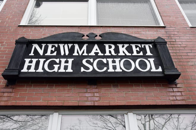 Preliminary plans call for expaning Newmarket's current high school or building a new one on the Carpenter property across the street. Photo by Buzz Dietterle/seacoastonline