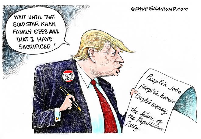 Granlund cartoon: Trump sacrifice
