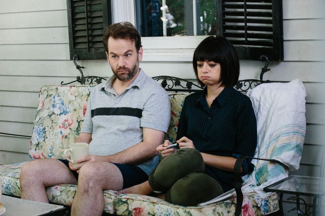 Mike Birbiglia shares a scene with Kate Micucci in “Don’t Think Twice.” (Photo by Jon Pack)