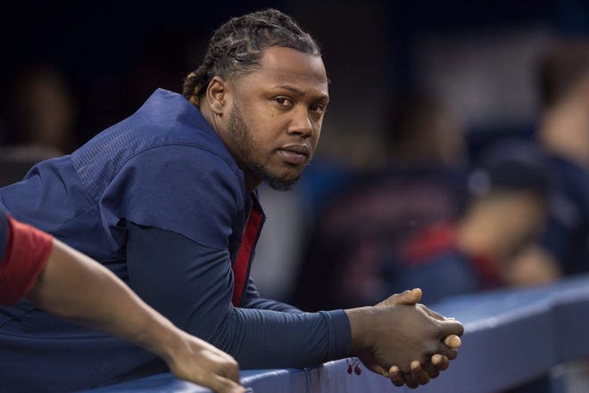 Hanley Ramirez injured his left wrist slipping on steps between the dugout and clubhouse in Seattle on Tuesday.