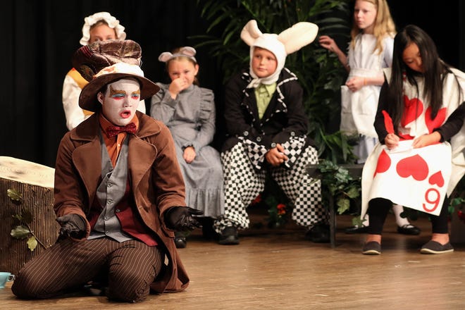 Ethan Clinard plays the Mad Hatter in Alice in Wonderland at the Cherryville Little Theatre. The building will get a makeover soon thanks to a donation from the city. PHOTO MIKE HENSDILL/THE GAZETTE