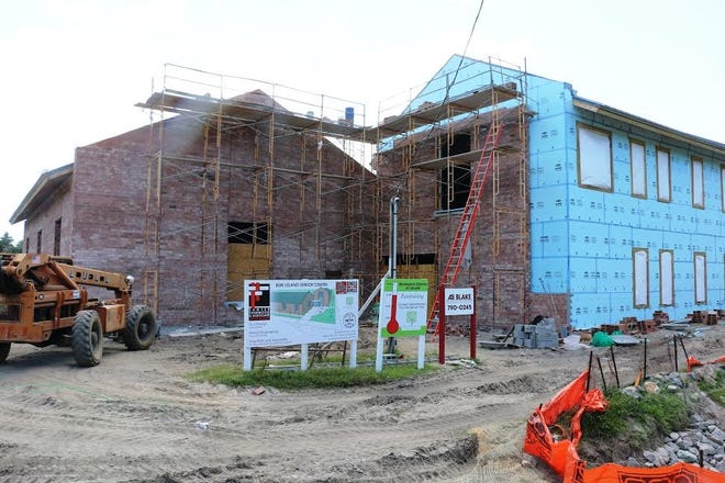 Construction progresses on the Leland's new senior center. Terry Reilly/For the StarNews.