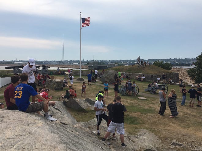 Pokemon-Go! players gathered in Fort Phoenix earlier this summer. The number of players flocking to the park has drawn the ire of neighbors and local residents. MIKE LAWRENCE/THE STANDARD TIMES/SCMG