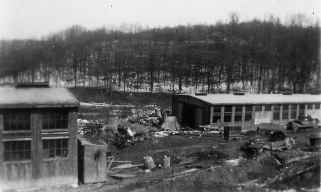 Photo courtesy of FFA Camp Muskingum

Work progresses on buildings at the National Youth Administration camp at Leesville Lake in the late 1930s.