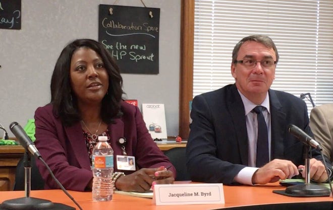 Superintendent of Schools Jacqueline Byrd and Deputy Superintendent John Small ask parents and students to be eager but patient as the school year starts Monday.