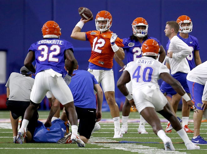 Florida quarterback Austin Appleby (12) says his goal is to be consistent in his play. Matt Stamey/Staff photographer