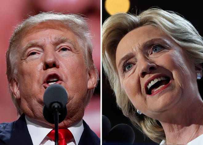 Presidential candidates Donald Trump (left) and Hillary Clinton. (AP file photos)