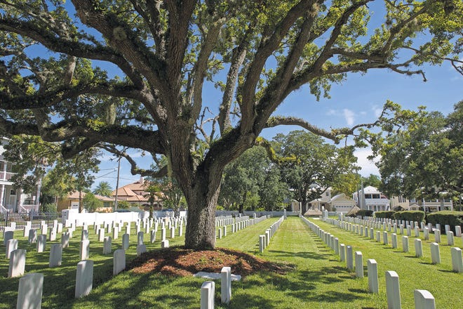 Secretary of State Ken Detzner announced Monday that St. Augustine National Cemetery on Marine Street was one of six new properties in Florida to be listed on the National Park Service's National Register of Historic Places.