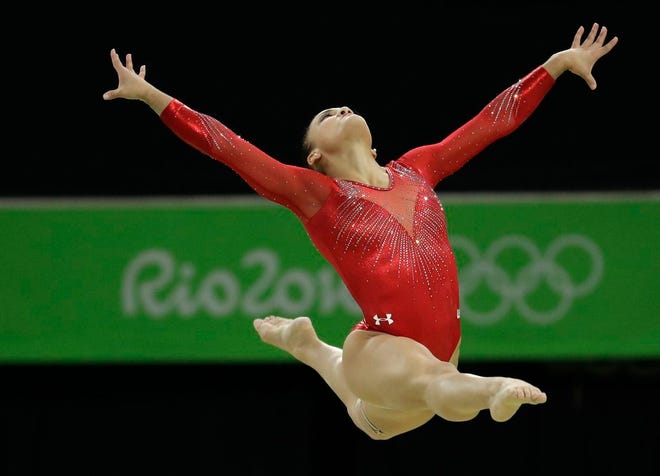 United States' Lauren Hernandez performs on the balance beam during the artistic gymnastics women's apparatus final at the 2016 Summer Olympics in Rio de Janeiro, Brazil, Monday, Aug. 15, 2016.