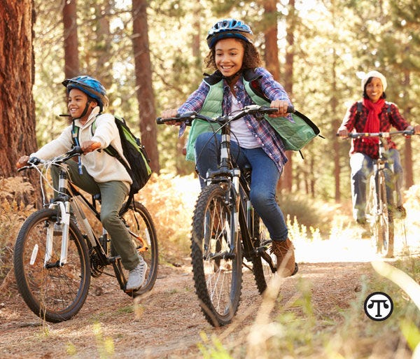 Taking your kids out for a bike ride can be a great way to spend quality time together. Just be sure they're properly protected. (NAPS)