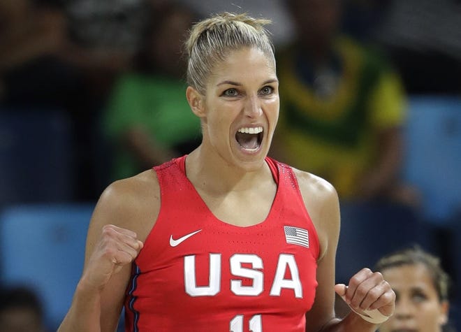 Elena Delle Donne celebrates during the United States women's basketball team's 86-67 win over France on Thursday in the semifinals at the Summer Olympics in Rio de Janeiro.
