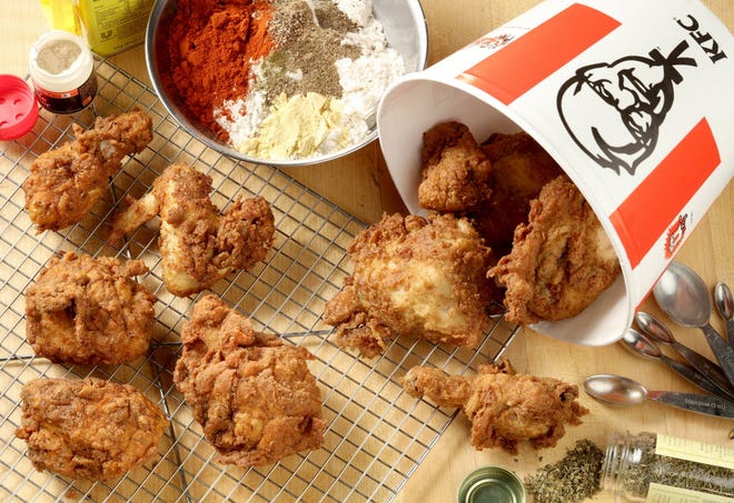 The Chicago Tribune tested a fried-chicken recipe found in a scrapbookonce owned by the wife of Kentucky Fried Chicken's founder Colonel Harland Sanders.