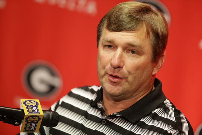 Georgia head coach Kirby Smart speaks to reporters during a press conference at Butts-Mehre Heritage Hall in Athens, Ga., Monday, August 01, 2016. (John Roark/Athens Banner-Herald via AP)