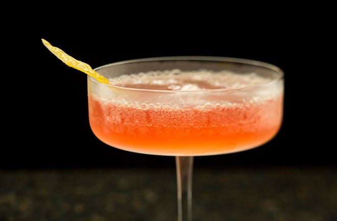 "Parade Route" (from Faith & Flower), 3/4 oz fresh Lemon juice, 3/4 oz Simple Syrup, 1 1/2 oz Rittenhouse Rye, 2 dashes Peychaud's Bitters, Charles Bove Touraine Sparkling Rose. Add all ingredients except for the Rose to a cocktail shaker, fill with ice, and shake vigorously. Strain into a cocktail glass. Top with Sparkling rose, garnish with a lemon peel. (Ricardo DeAratanha/Los Angeles Times/TNS)
