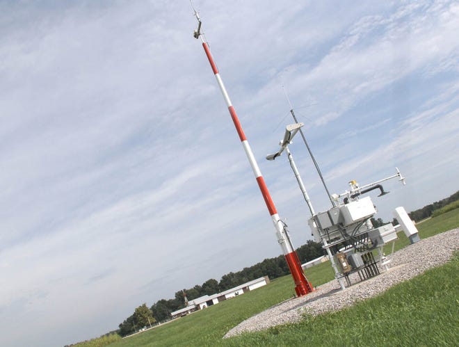 A new Automated Weather Observing System was recently installed at the Hillsdale Airport. The system was paid for with a grant from the federal government and a 10 percent match from the city. ANDY BARRAND