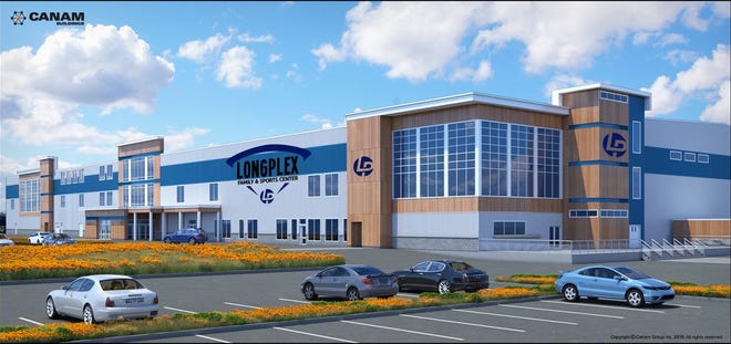 This rendering shows the proposed plan for the Longplex Family and Sports Center to be built in Tiverton.