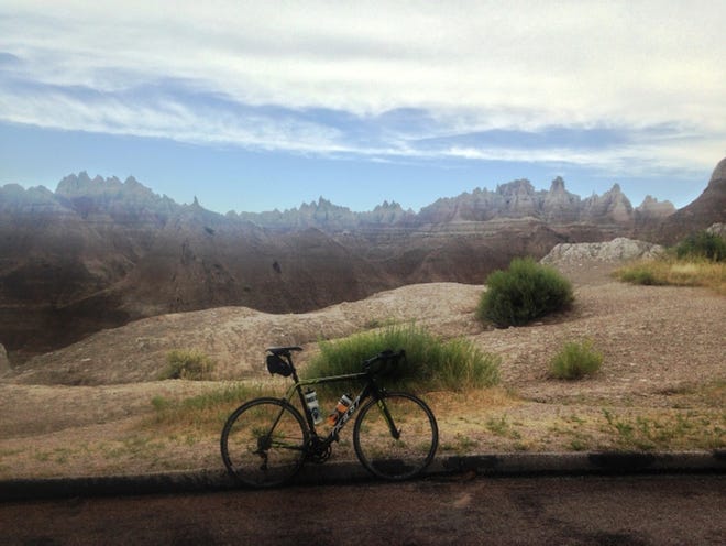 From George Broughton's blog, a photo taken at a national park during his bike ride across the U.S.A.