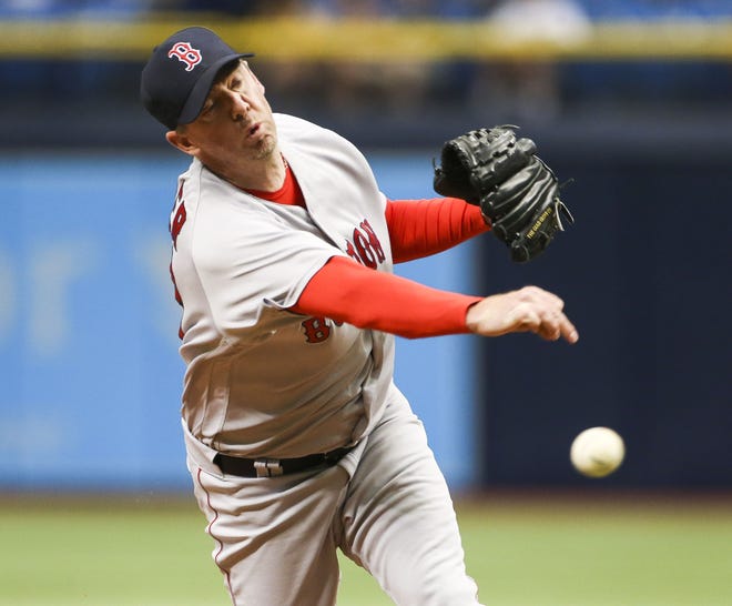Red Sox relief pitcher Brad Ziegler has yet to earn manager John Farrell's trust against lefthanded batters. Will Vragovic/Tampa Bay Times via AP