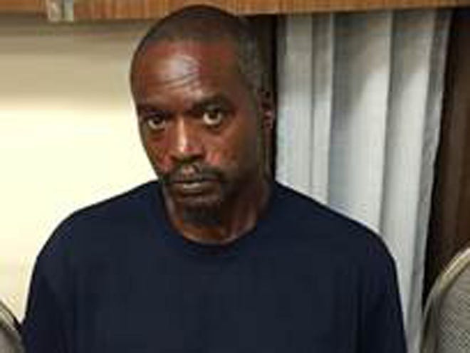 This is a smartphone photograph taken and released by the Mississippi Department of Public Safety in Durant, Miss., Friday, Aug. 26, 2016, of Rodney Earl Sanders, 46, of Kosciusko, who has been charged with two counts of capital murder in connection with the killing of Sister Margaret Held and Sister Paula Merrill, both nurse practitioners who were found dead in their Durant house Thursday. (Warren Strain/Mississippi Department of Public Safety Hand Out, via AP)