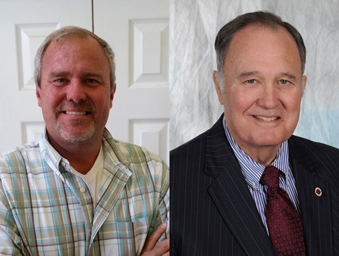 Tommy Hamm and Mike Nelson are opponents in the campaign for the District 1 County Commission seat.