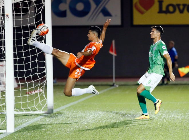 OKC Energy forward Danni Konig, right, and Tulsa Roughnecks defender Devin Morgan will see each other in three matches this upcoming season. [PHOTO BY NATE BILLINGS, THE OKLAHOMAN]