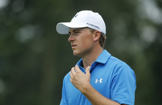 Jordan Spieth watches his approach shot on the fifth hole during the second round of the PGA Championship golf tournament in July at Baltusrol Golf Club in Springfield, N.J. ASSOCIATED PRESS FILE