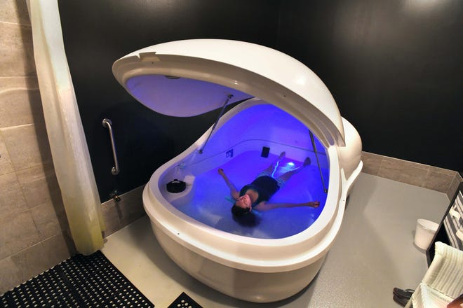 DEVON RAVINE | Daily News

The float tanks at Float Brothers in Destin are in individual private rooms with showers and have lids that can be left open or closed. Lighting and music inside the tank are optional as well.