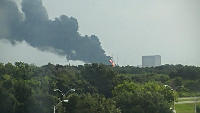 A reader sent in this image of an explosion at Cape Canaveral Thursday morning, Sept. 1, 2016. SpaceX has said this was due to an anomaly on the pad, resulting in the loss of their unmanned rocket.
