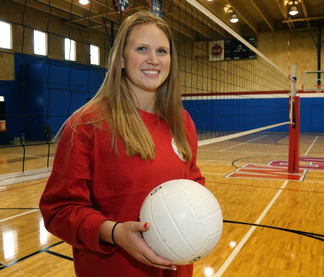 Warner Christian volleyball coach Ashleigh Manke graduated from the school in 2012. NEWS-JOURNAL/NIGEL COOK