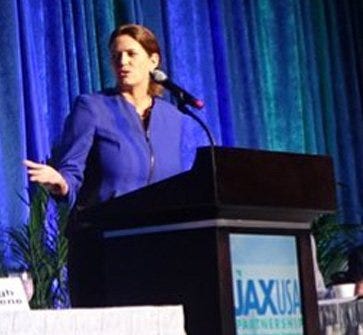 Michelle Braun, president and CEO of the United Way of Northeast Florida, launched the nonprofit's 2016 fundraising campaign at Thursday's JAX USA Partnership luncheon.