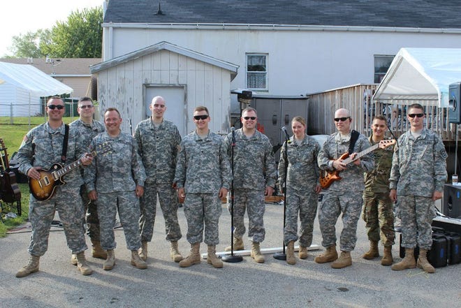 The 34th Army Iowa National Guard Sidewinders Band provided musical entertainment for the Polk City American Legion Lobsterfest event.