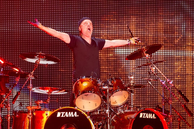 Minneapolis, Minnesota, U.S - Drummer Lars Ulrich of Metallica performs live at U.S. Bank Stadium in August in Minneapolis, Minnesota. (Daniel DeSlover/Zuma Press/TNS)