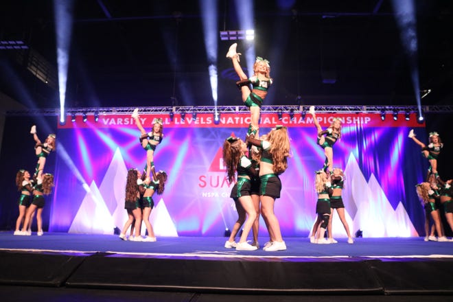 Power Cheer All-Stars perform during a national competition last season.