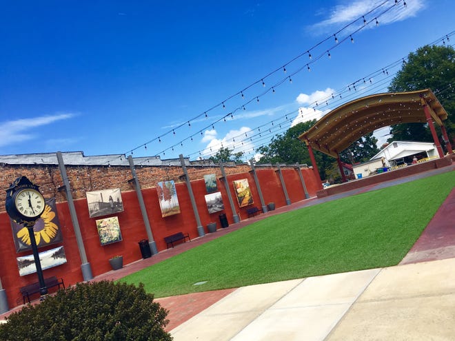 Bessemer City has put the final touches on a new park downtown. (Photo by Josh Ross)