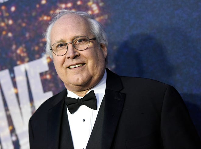 FILE - In this Feb. 15, 2015 file photo, Chevy Chase attends the SNL 40th Anniversary Special at Rockefeller Plaza, in New York. Chase has checked into a rehab facility in Minnesota for treatment for an alcohol problem. Chase's publicist Heidi Schaeffer said Monday, Sept. 5, 2016, that Chase is at Hazelden Addiction Treatment Center for what she calls a "tune-up" in his recovery. (Photo by Evan Agostini/Invision/AP, File)
