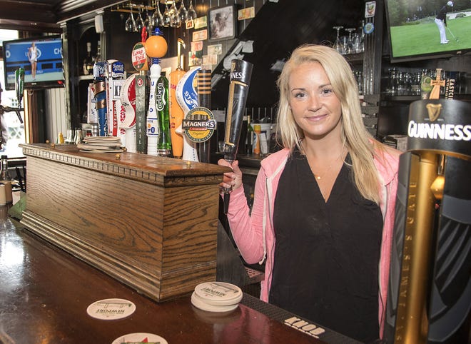 Fastnet bartender Renae Burns said the Broadway bar has had a great year, thanks in part to its expanded sidewalk café.