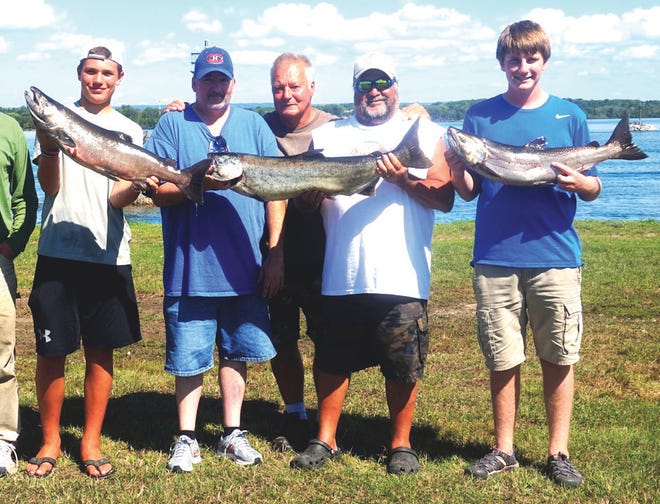 Prize winners in the the 2016 St. Marys Salmon Slam Derby congregated at the Award's Ceremony Sunday afternoon at Aune-Osborn Park. There were 60 individuals registered for this year's tournament, but event-organizers are looking to build on this in 2017 by adding a beer tent and perhaps even a pig roast to draw more anglers to the community.