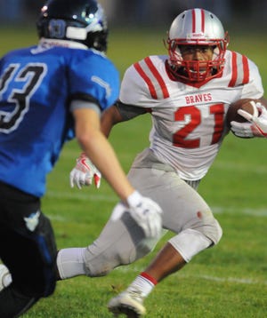 Canandaigua running back AJ Clifford was named the Class A Offensive Player of the Week for his performance against Brockport last weekend. Jack Haley/Messenger Post Media