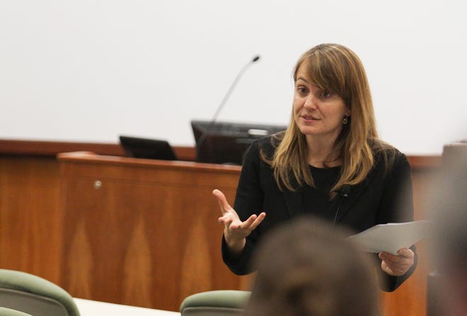 Dean Laura Rosenbury lectures at the Levin College of Law at the University of Florida. (File photo)