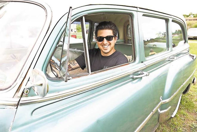 Danny Gatt, 32, owns a 1954 Chevy wagon and is showing it with Suspects, a motor club of Detroit at the Historic Ft. Wayne on W. Jefferson on Aug. 14, 2016 in Detroit, MIch. The members of this group intentionally keep their cars looking as they are rather than trying to restore them and make them look brand-new. (Regina H. Boone/Detroit Free Press/TNS)