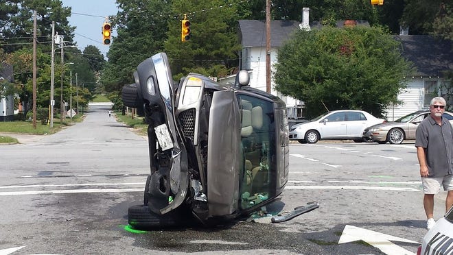 A wreck sent one driver to the hospital Sunday afternoon.