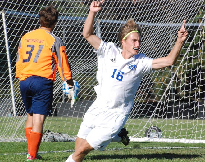 Senior Michael Donovan (16) and the Oyster River High School boys soccer team will try to defend their Division II title this season. Mike Whaley/Fosters.com