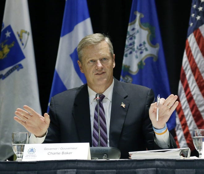 Massachusetts Gov. Charlie Baker at a news conference this summer in Boston. AP Photo/Elise Amendola